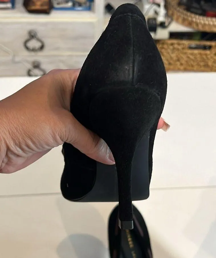 Chinese laundry Cammie suede, black moccasin heels - Image 4