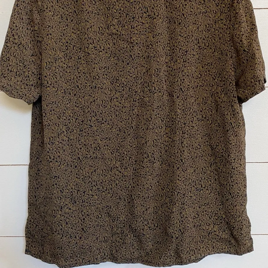 Carole Little Women's Brown & Black Animal Print Dressy Blouse 12‎ - Image 9