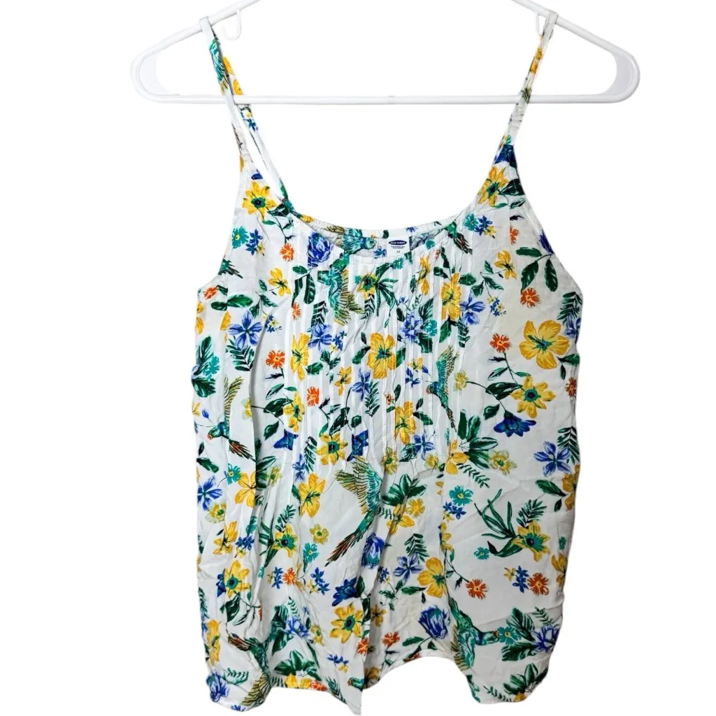 Old Navy Floral Print Top Thin Strap Flowy Blouse  Sz M - Image 2