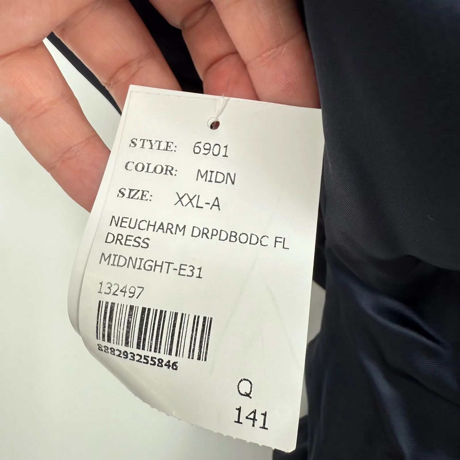 After Six Navy Blue Formal One Shoulder Drape Maxi Dress Evening Gown XXL - Image 9