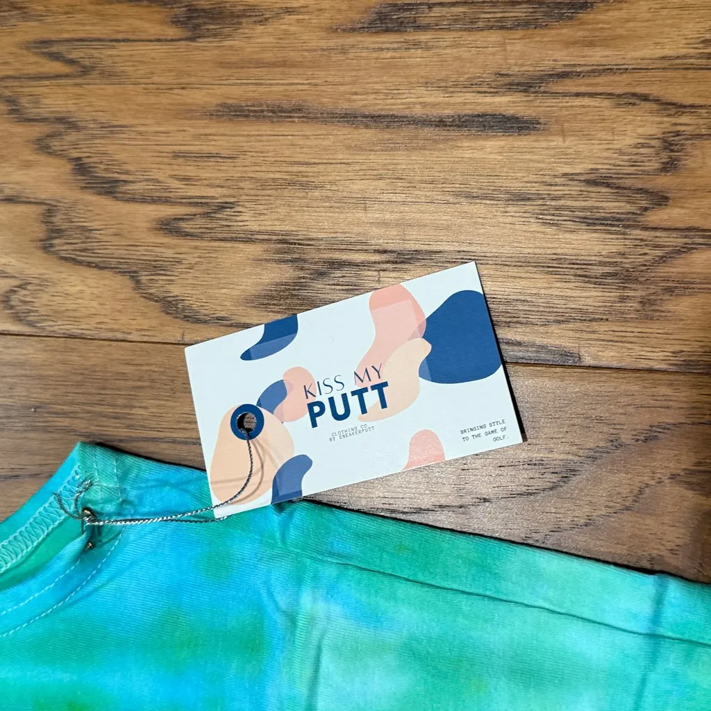 Kiss My Putt NWT women’s tie dye golf tops Green - Image 3