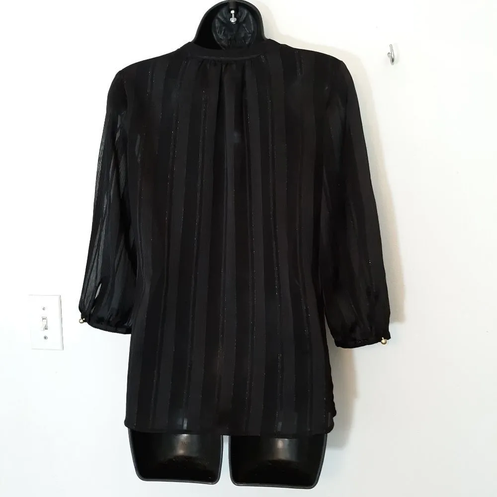 I Heart Ronson sheer black blouse - Image 5