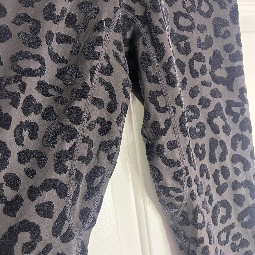 Balance Athletica Leggings Womens Sz Small Black Lux Panther Velvet Animal Print - Image 8