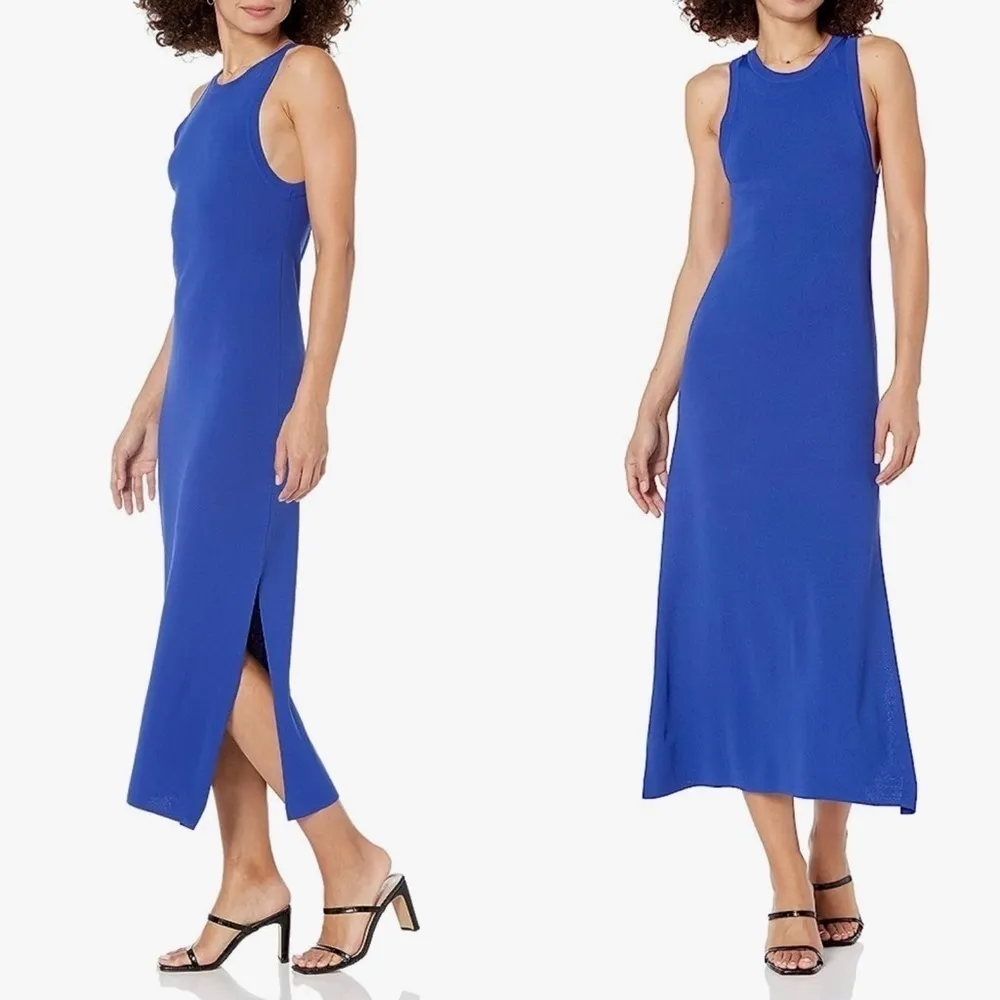 NWT The Drop Gabriela High Side Slit Midi Sweater Dress in Dazzling Blue Size XL - Image 9