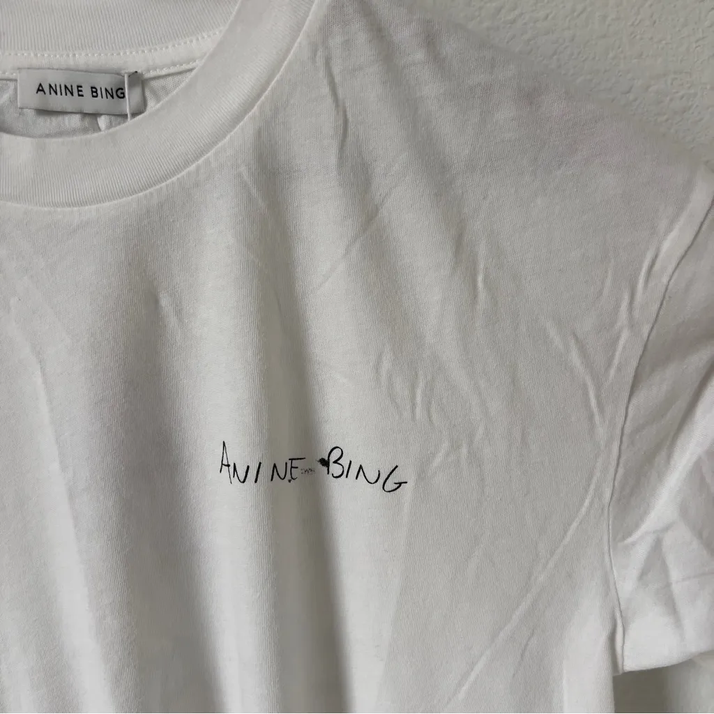 NWT Anine Bing Walker Lyrics Tee in Ivory - Image 7
