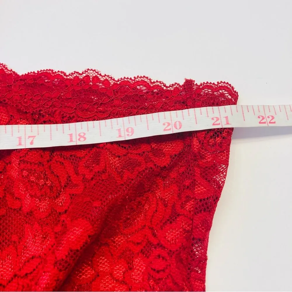 Torrid Simply All Over Lace Romper Sexy Womens Plus Size 2‎ 2X Jester Red NEW - Image 9