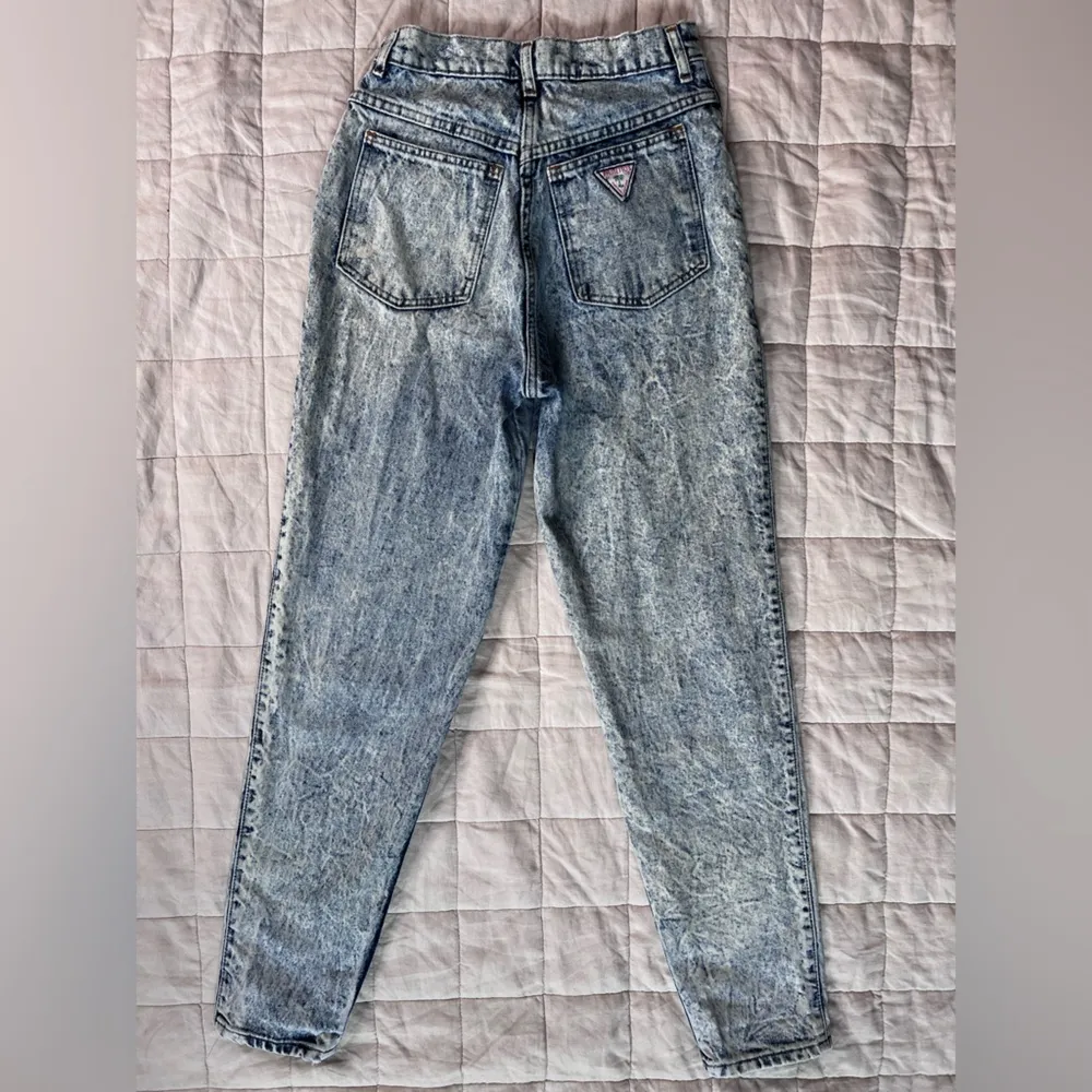 Vintage Palmetto's 100% Cotton Light Acid Wash Tapered Denim Mom Jeans - Image 5