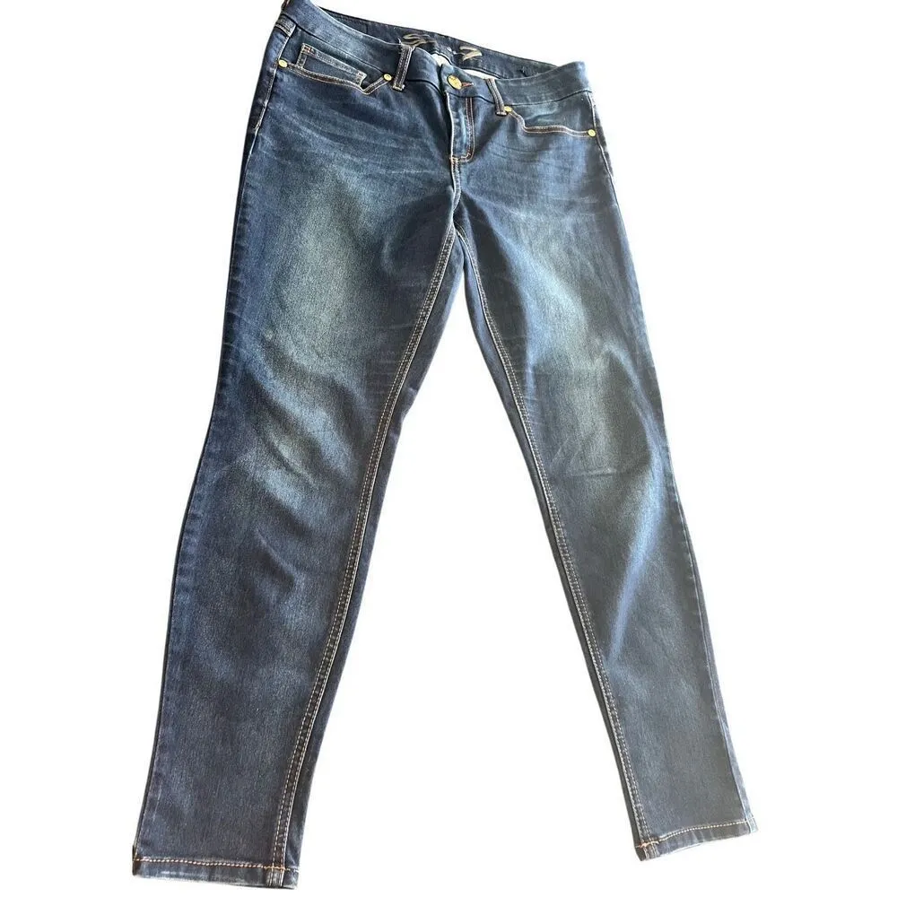 Seven7 leggings Jeans Womens Size 12 /14 Dark Wash Denim - Image 9