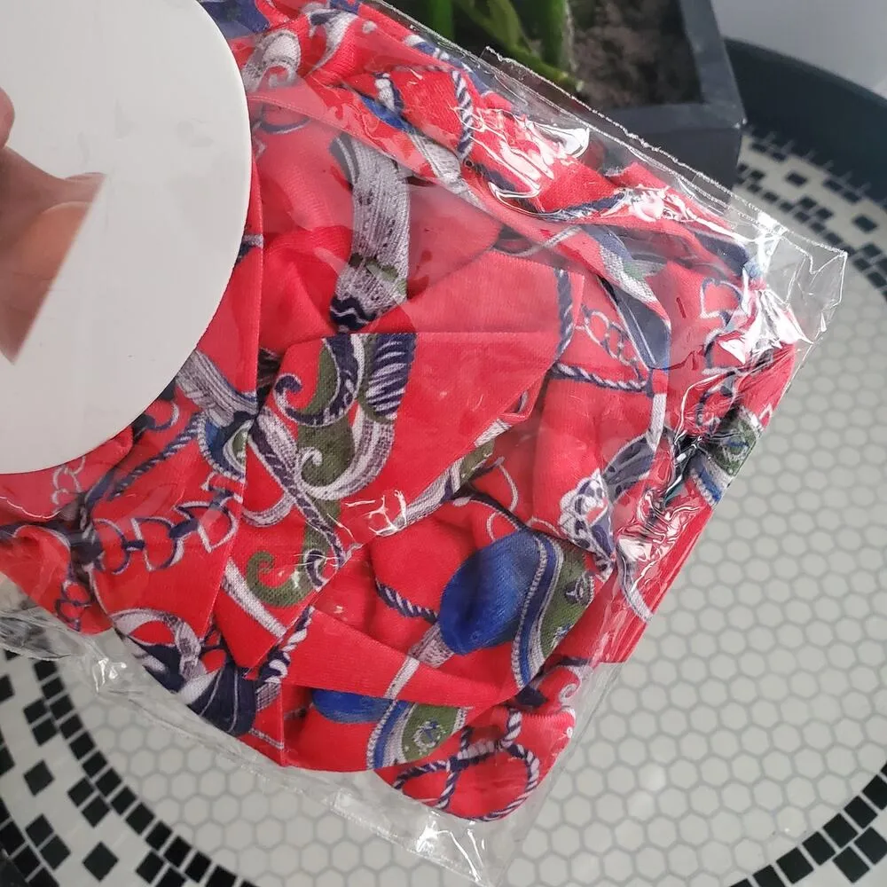 Ana Beauty New York Red Navy Blue Hair Turban Cap Size OSFM - Image 3