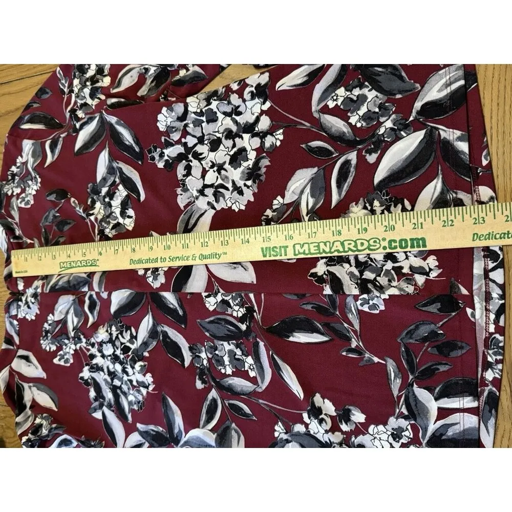 KARL LAGERFELD PARIS Size Measured Blouse Floral Career Professional Office City - Image 11