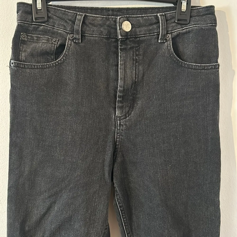 ASOS Women's Black Distressed Knee Slim Fit Stretch Rock Skinny Jeans Size 28 - Image 2