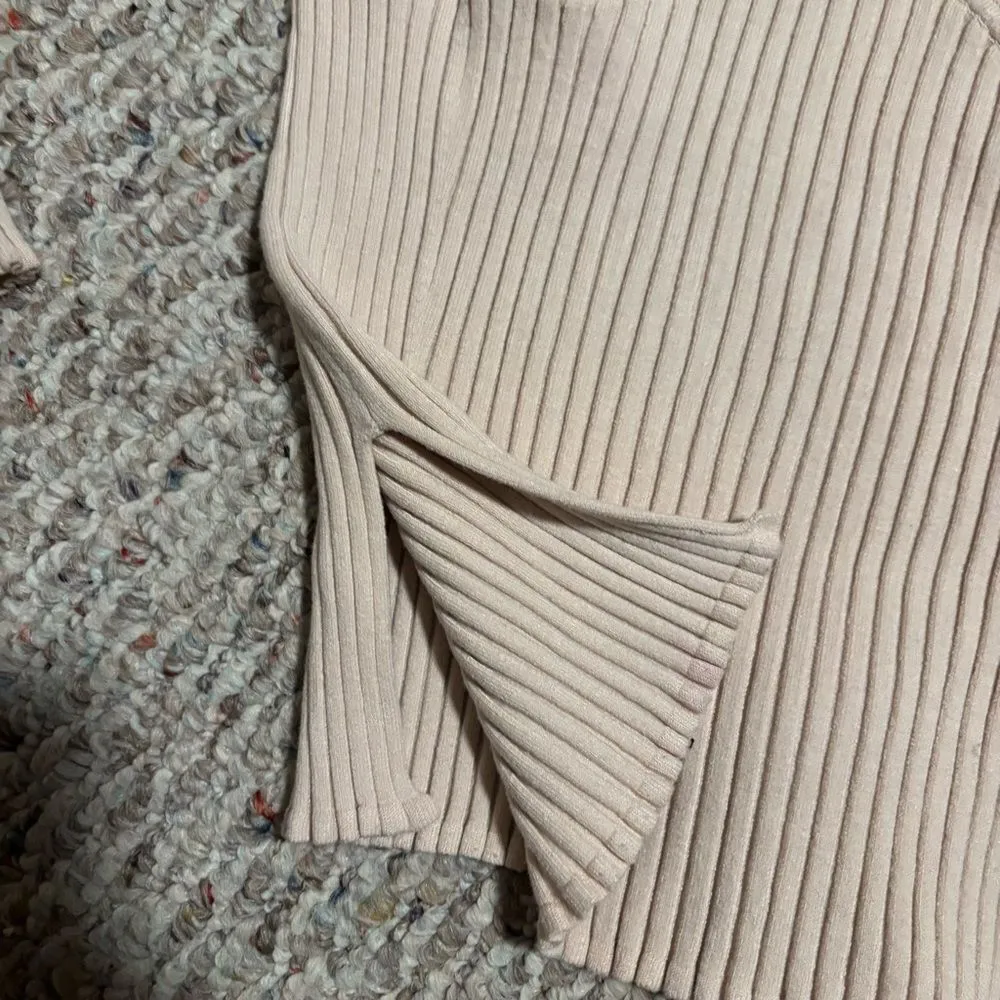 Jonathan Simkhai Sammy Bustier Rib Knit Top Champagne - Image 12