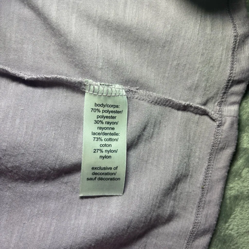 Maurices Lace Swing Cardigan Purple 3/4 Sleeve Womens L Fairycore Romantic Boho - Image 8