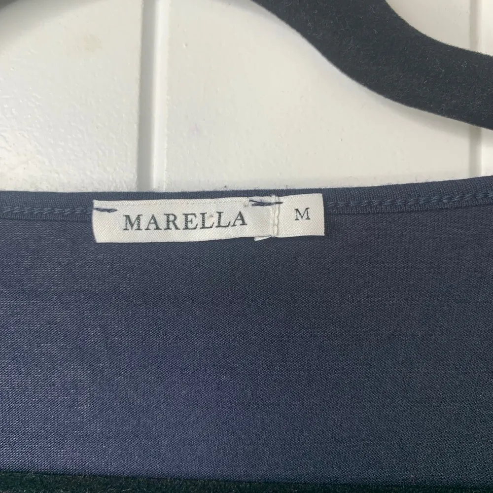 Marella by max mara faux Wrap Dress Long Sleeve Jersey quiet luxury Dress Medium Blue - Image 4