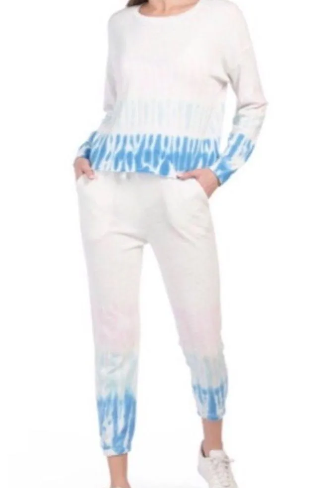 Splendid Tie Dye Loungewear Top Long Sleeve Sweatshirt Size M NWT $148 - Image 9