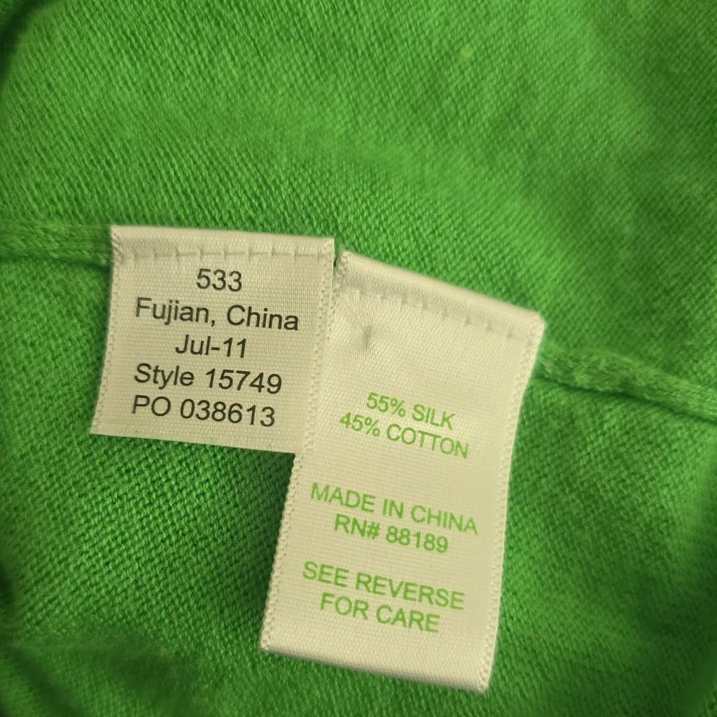 Lilly Pulitzer Cody Cardigan Green Vintage Size M - Image 7