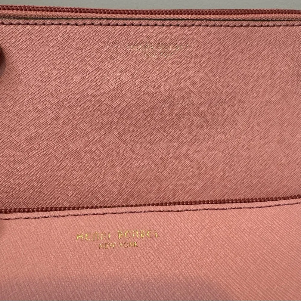 Henri Bendel West 57th Cosmetic Case Set blush pink saffiano leather - Image 4