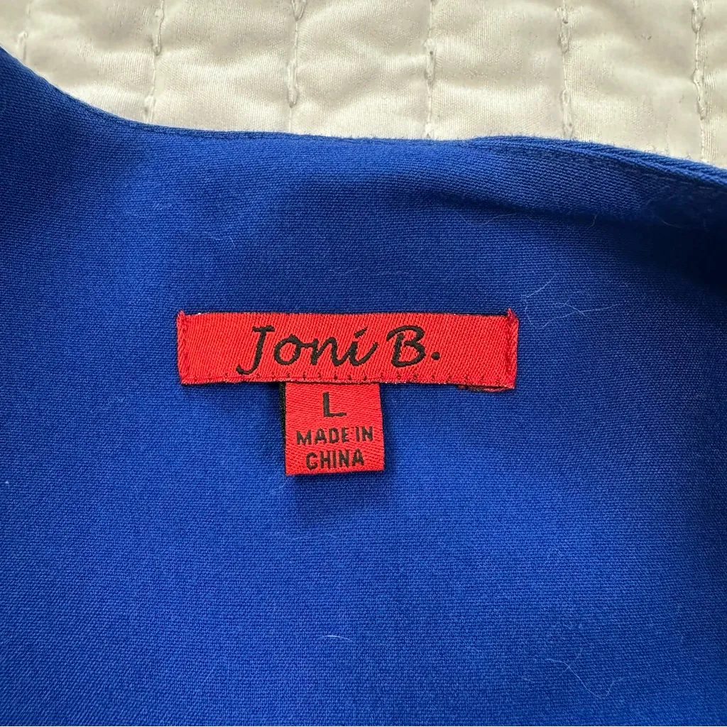 Elegant Royal Blue Women's Blazer 3/4 Sleeves with Shoulder Padding Size L - Image 10