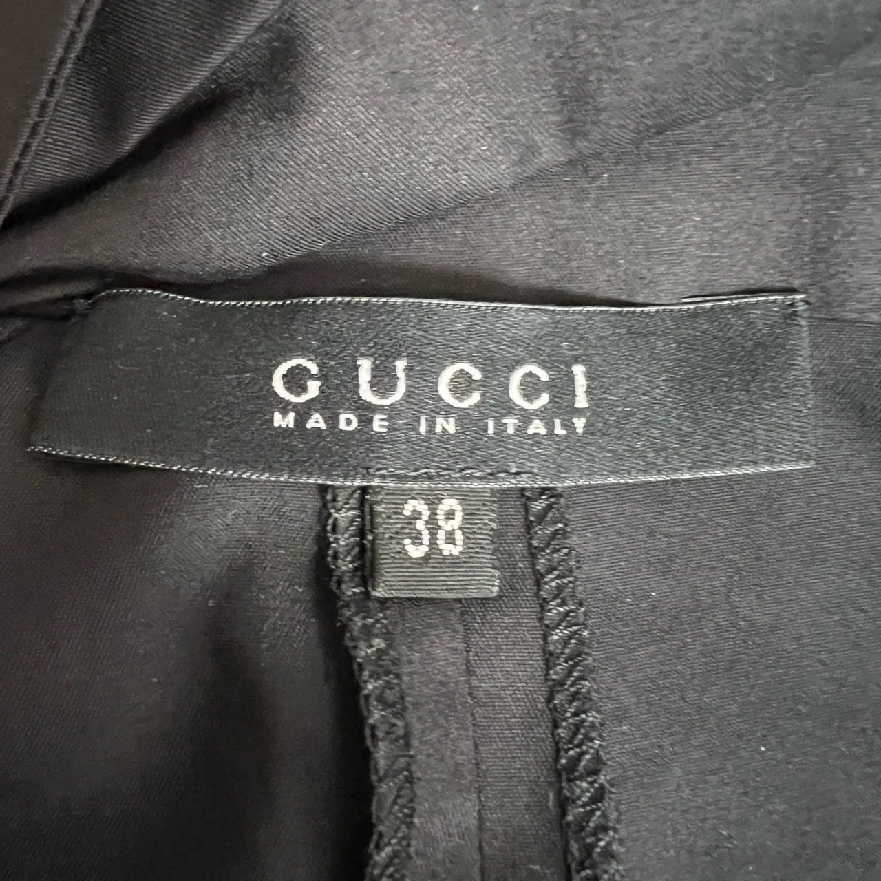 Gucci Black Pencil Skirt Twist Waist Size 38 IT 2/4 US Made in Italy Minimalist - Image 5