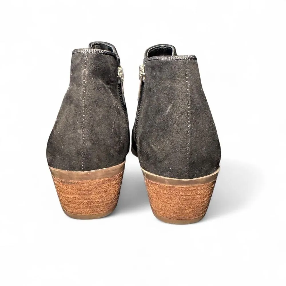 Circus by Sam Edelman Women's Black Suede low heel Ankle Booties Size 8 - Image 3