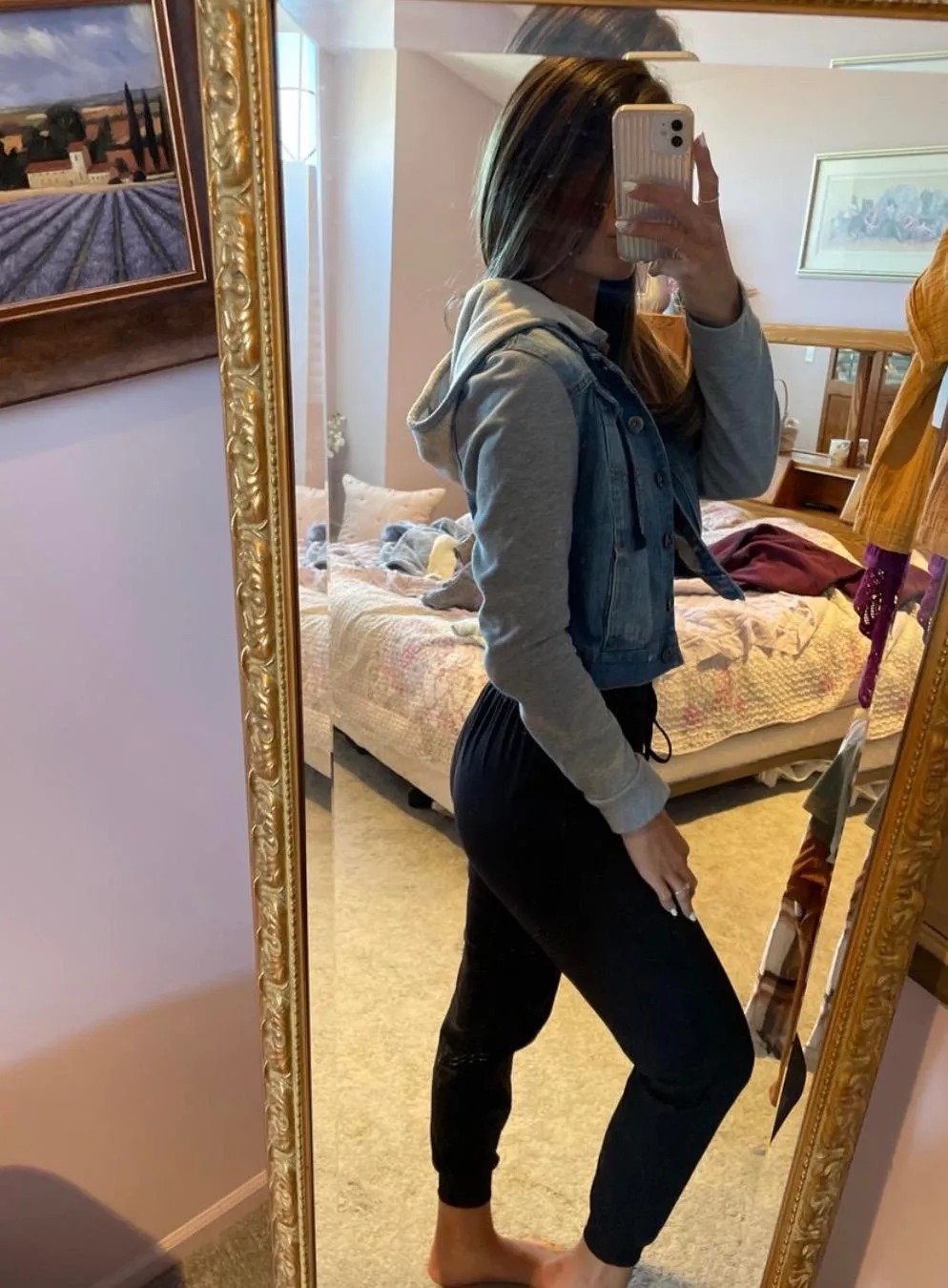 Hoodie Jean Jacket Size L - Image 3