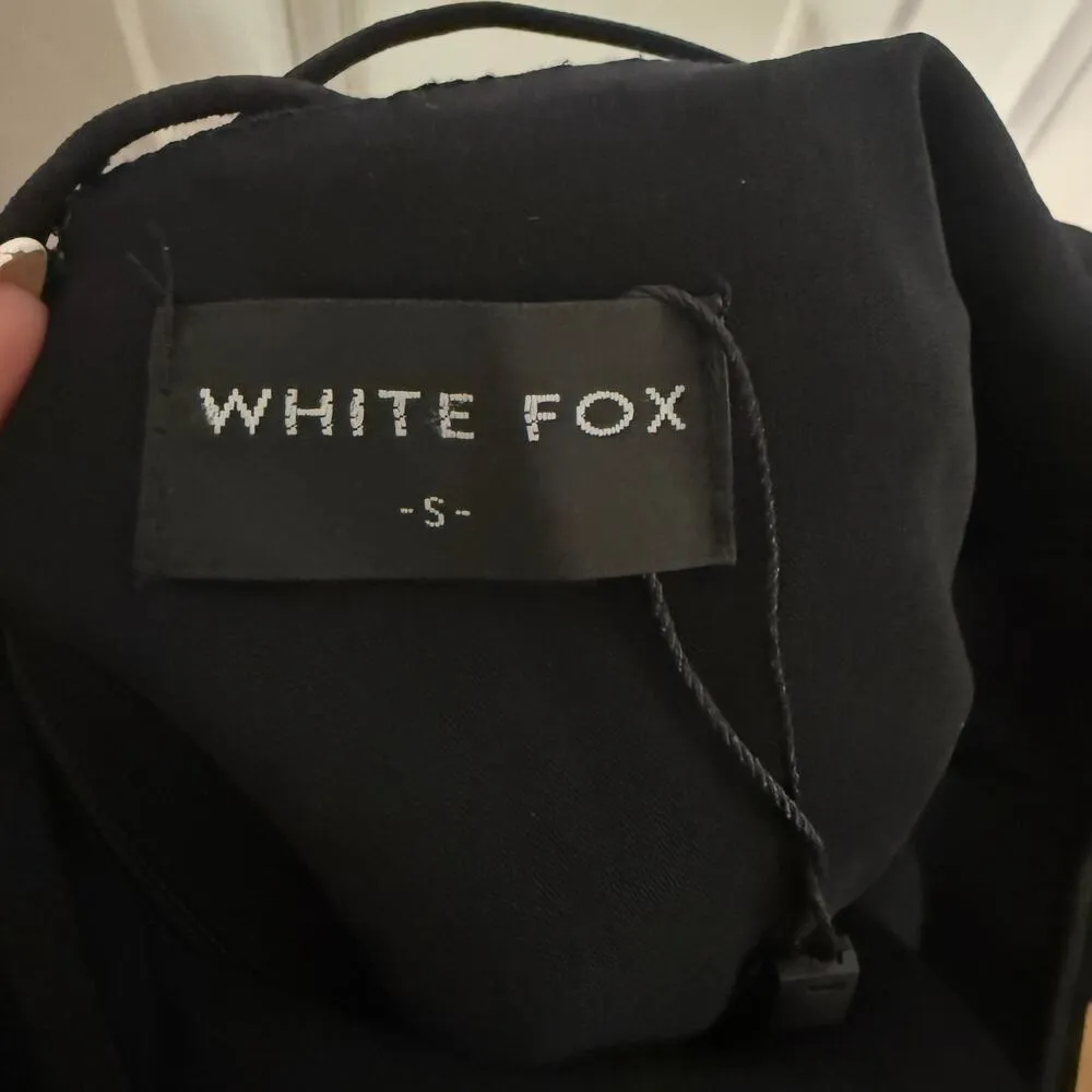 White Fox Come Back Mini Dress Rhinestone Cocktail Black Size Small - Image 6