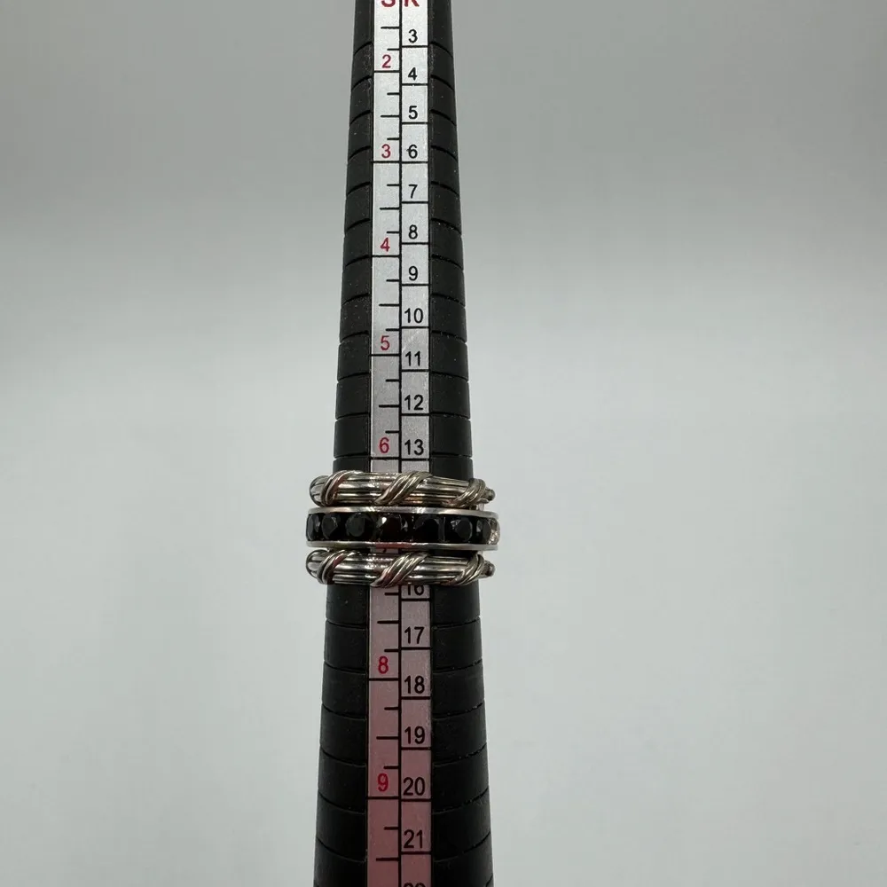 PETER THOMAS ROTH White Topaz,Black Spinel
Reversible Ring in Sterling Silver - Image 7