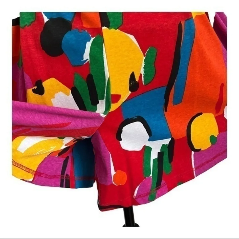 Vintage 80s Limited Edition Units Abstract High Waisted Wide Leg Shorts Size 1 Yellow Size M - Image 6