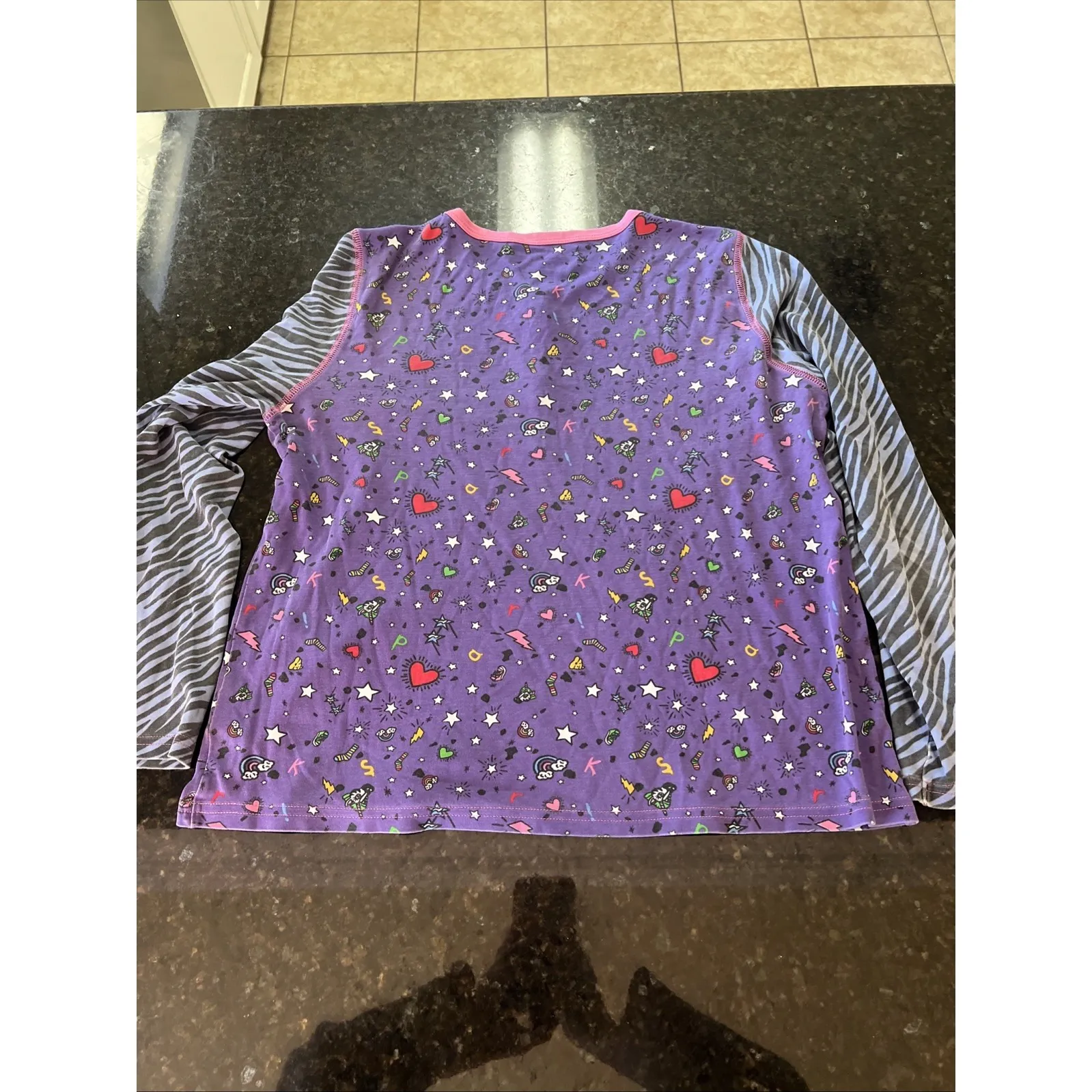 ROLLER RABBIT Womens XS Pajama Top SPARKELLA‎ Collab Channing Tatum Zebra Pima - Image 6