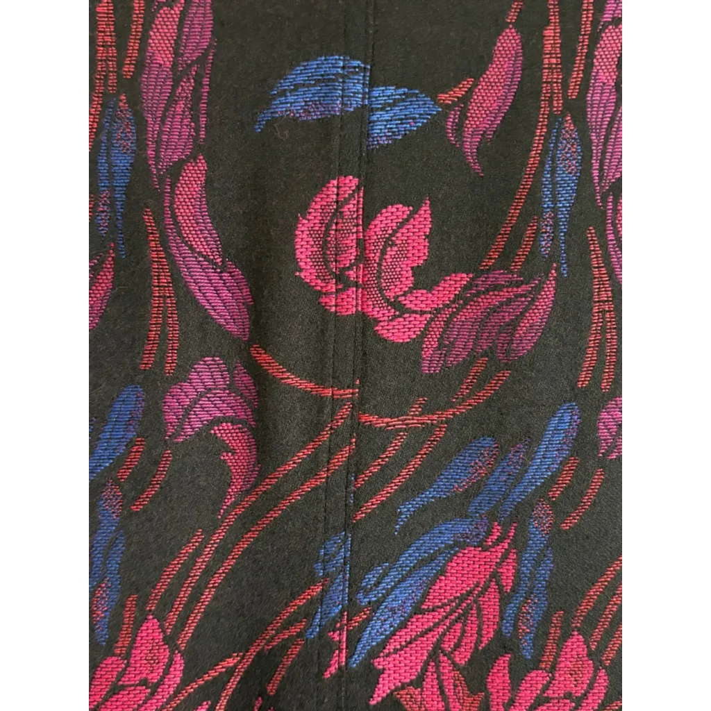 Women's Dalton Black Pink Purple Floral Royal Open Front Cardigan Vintage, 10 - Image 5