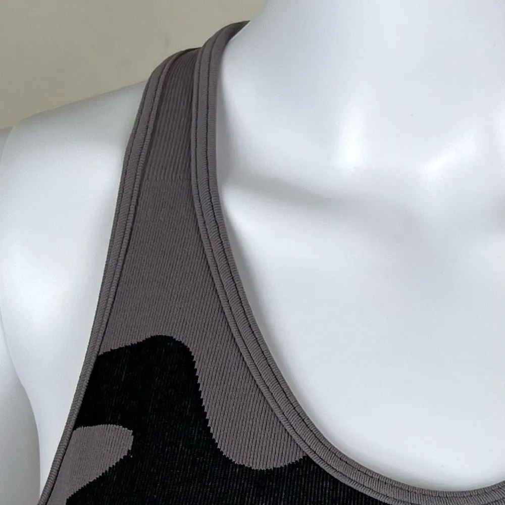 Koral Criss-Cross Sports Bra in Gray Camo (No size) - Image 3