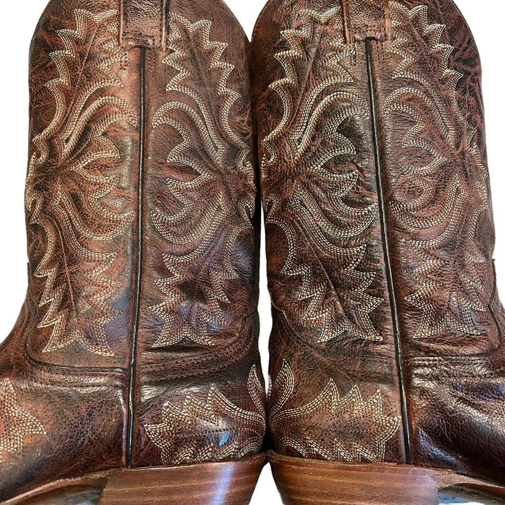 Stetson Embroidered Western Snip Toe All Leather Boots - Image 10