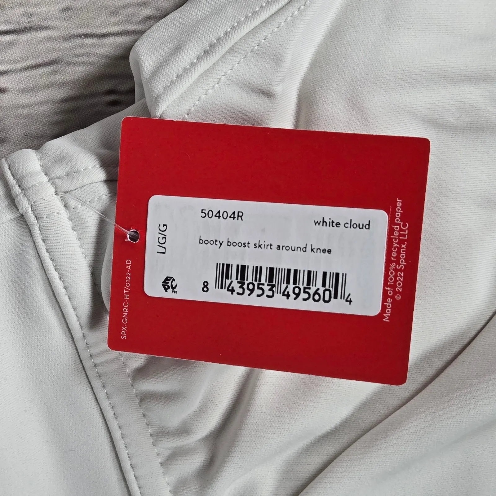 SPANX Booty Boost Skirt Around Knee Pants White Cloud L NWT - Image 4