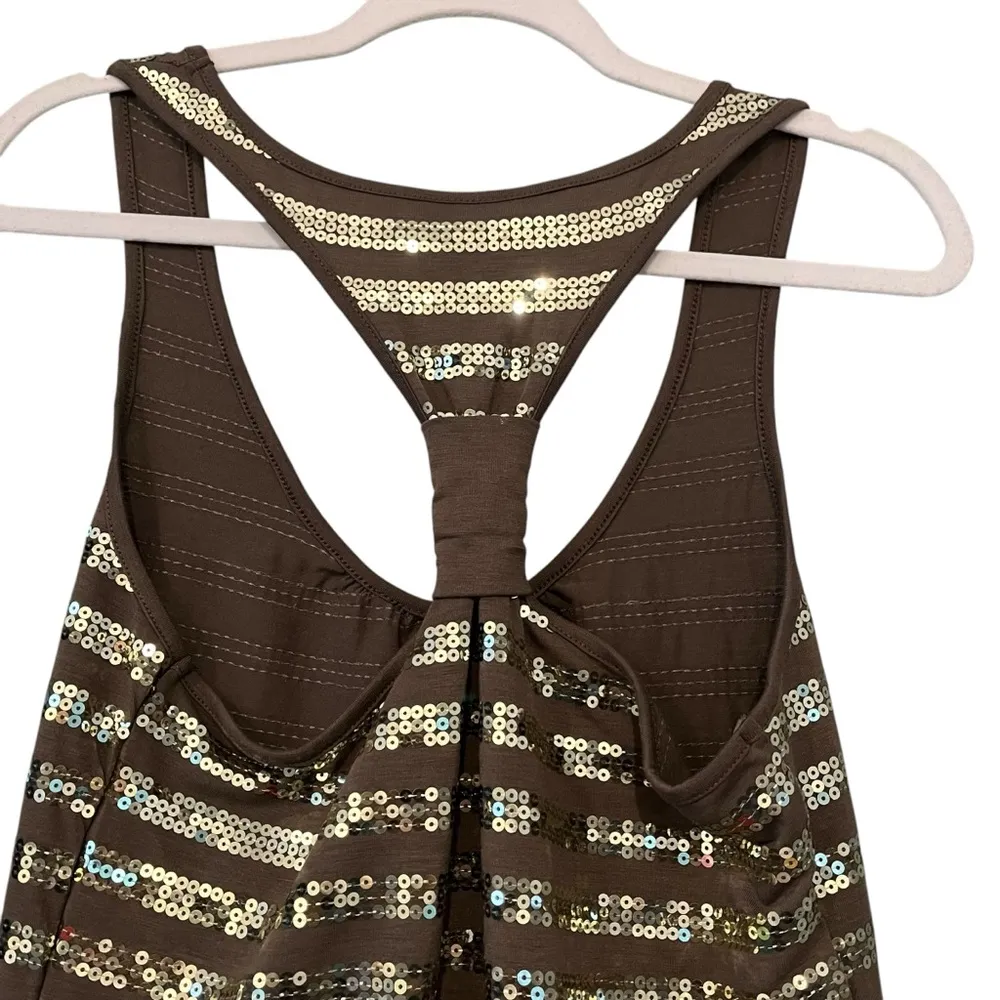 Romeo & Juliet Couture Sequin Racerback Tunic Tank, Sz M - Image 8