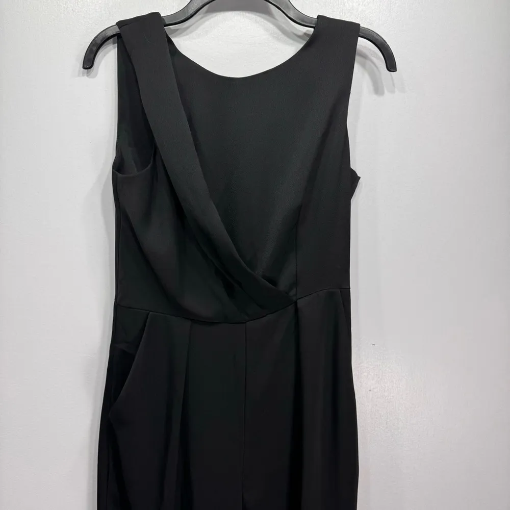 Closet London NEW Black Open Back Crossover Front Jumpsuit Size 6 - Image 4