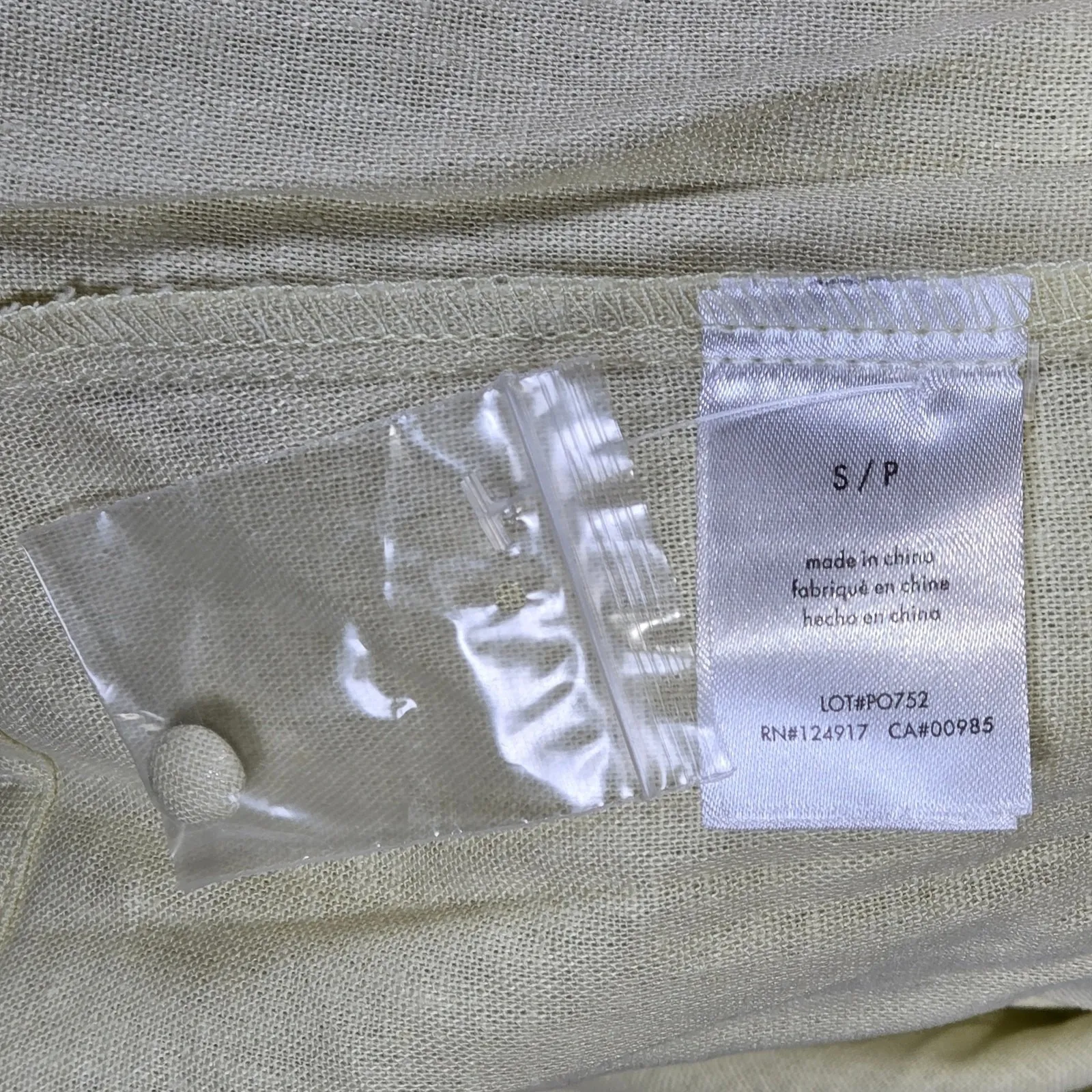 WeWoreWhat Camp‎ Collar Linen Shirt Dress Garden Glade Yellow S NWT - Image 4