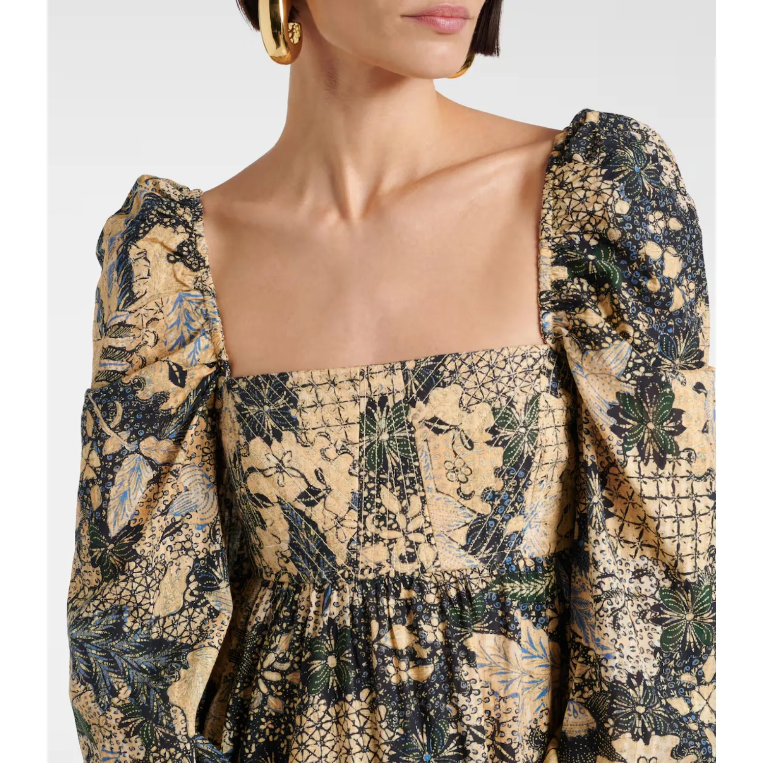 ULLA JOHNSON Natilda Puff Sleeve Midi Dress in Bellflower Size 8 - Image 5