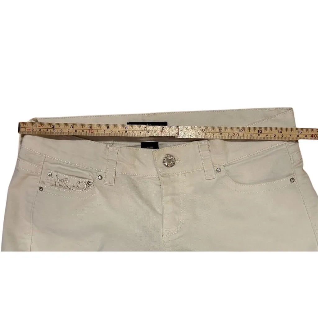 White House Black Market Women's Slim Leg Jeans Size 2 White Floral - Image 6