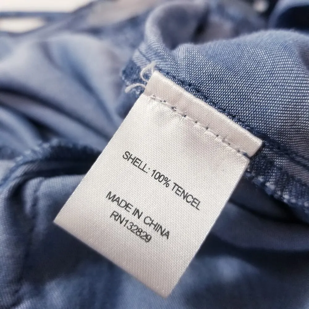 Lover's + Friends Denim Chambray Blue Belted Jumpsuit - Image 13