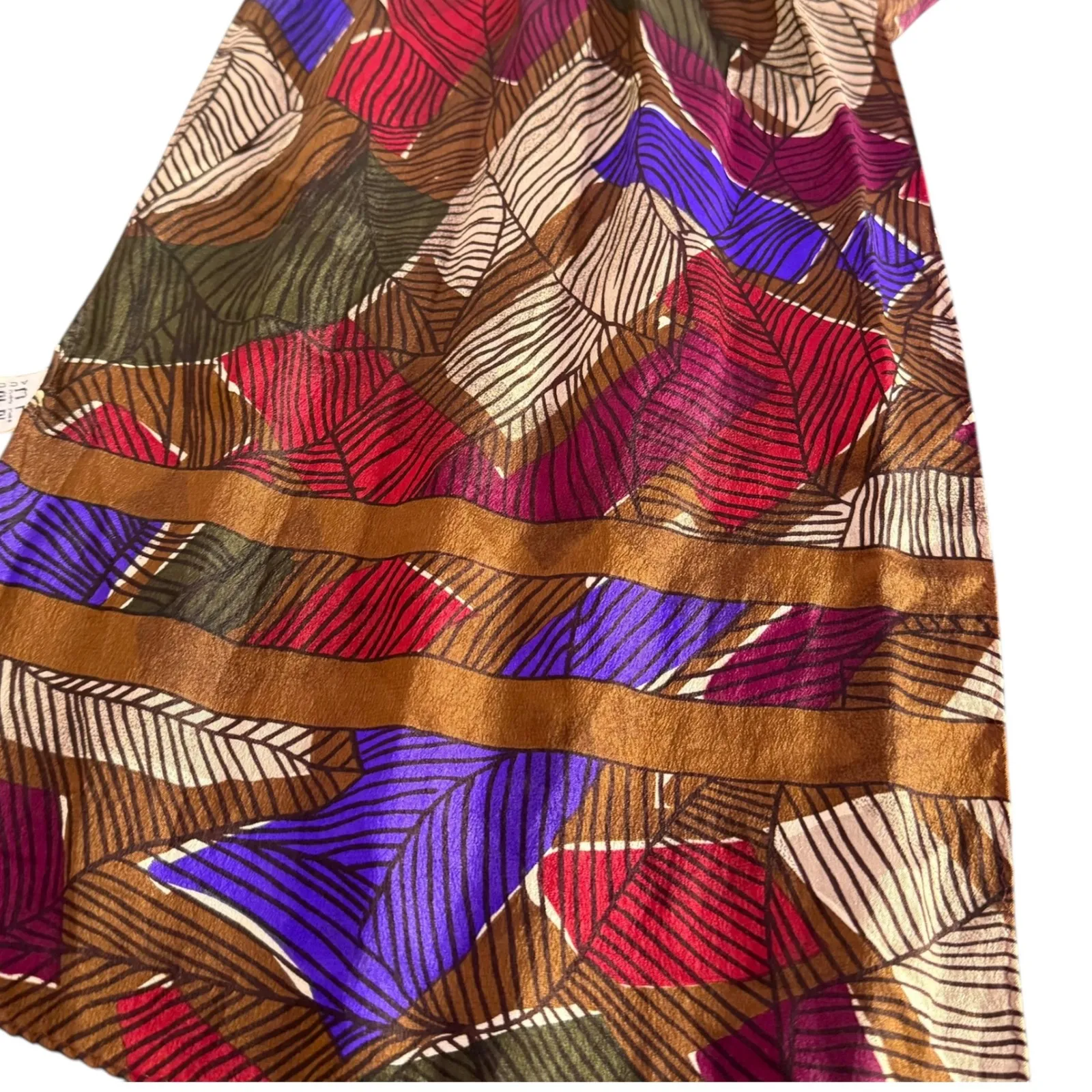 Vintage Liz Claiborne Scarf 100% Silk Made in‎ Japan BOHO Wrap Ethnic Statement - Image 6