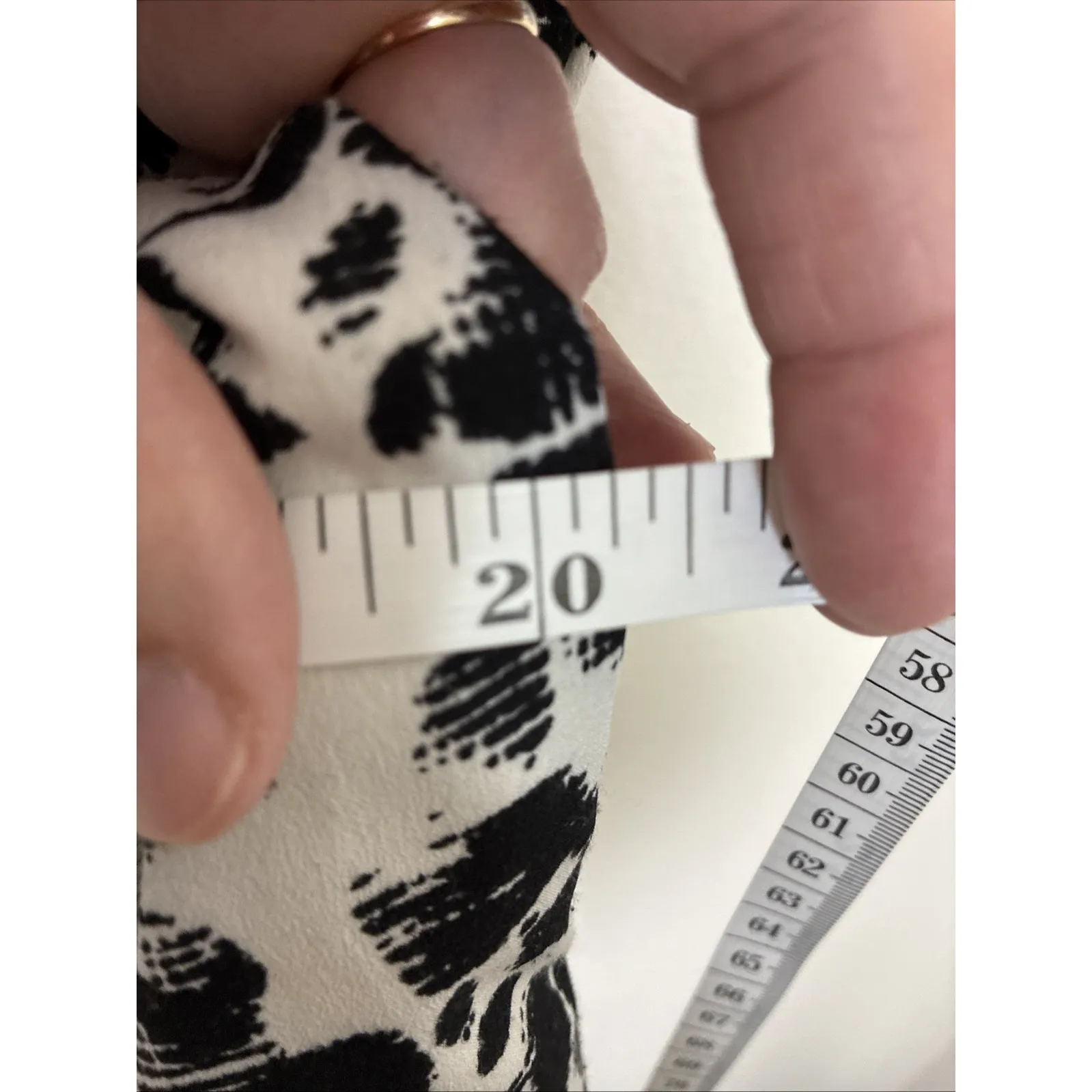 Merona White and‎ Black Animal Print High Low Dress Women's Size Small - Image 11