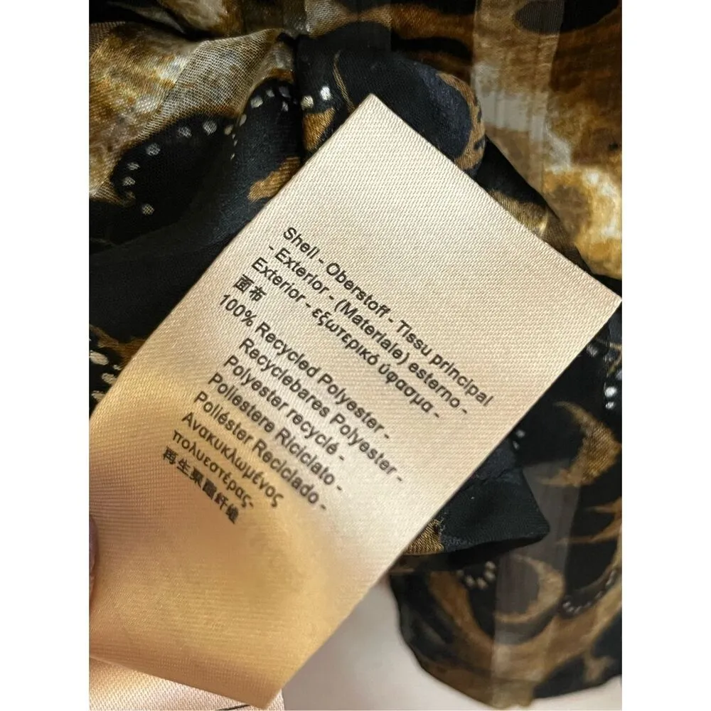 Scotch & Soda  Satiny Brown and Gold Avant Gard Romantic Blouse S - Image 5