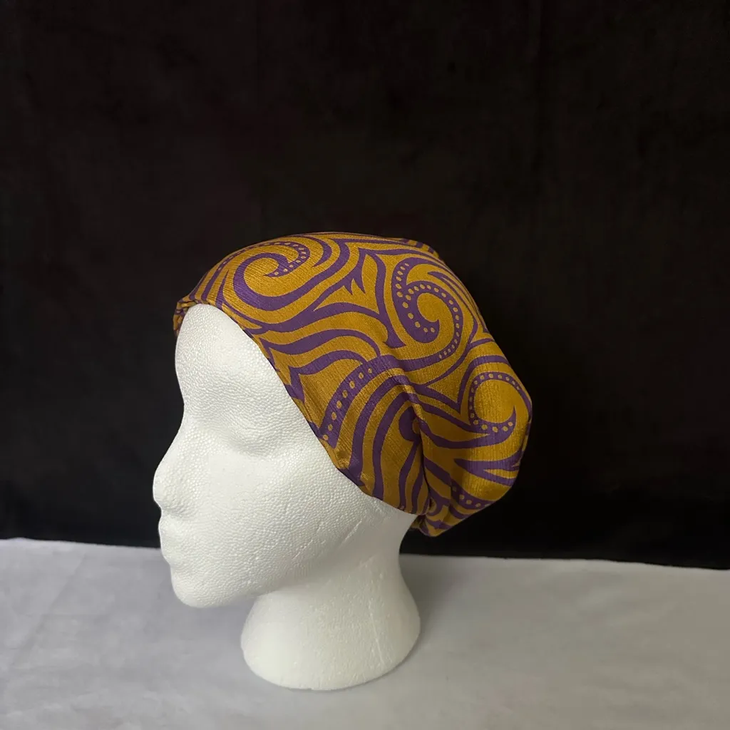 Headband Hair Scarf Bandana New Elastic Band Gold - Image 4