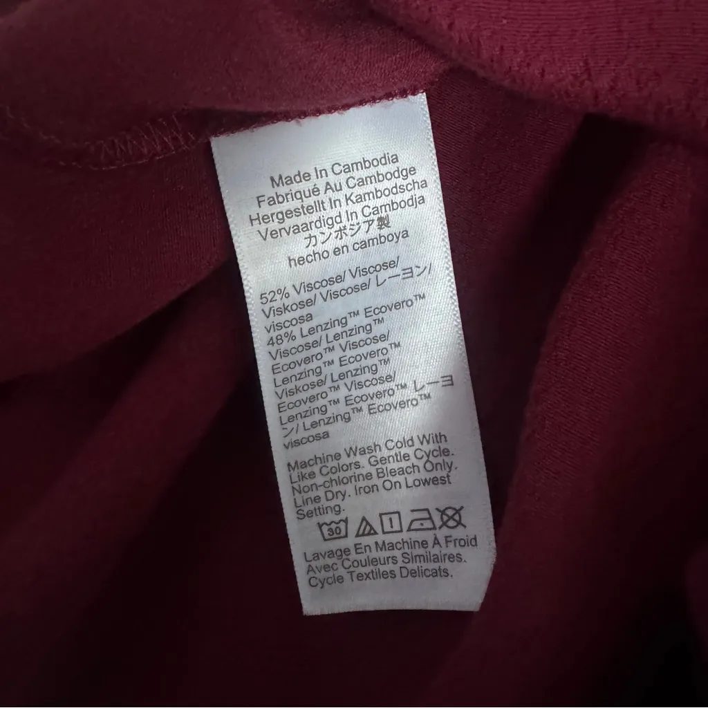 J.Crew NWT Short Puff Sleeve Burgandy Bow Front Blouse Size 12 - Image 11