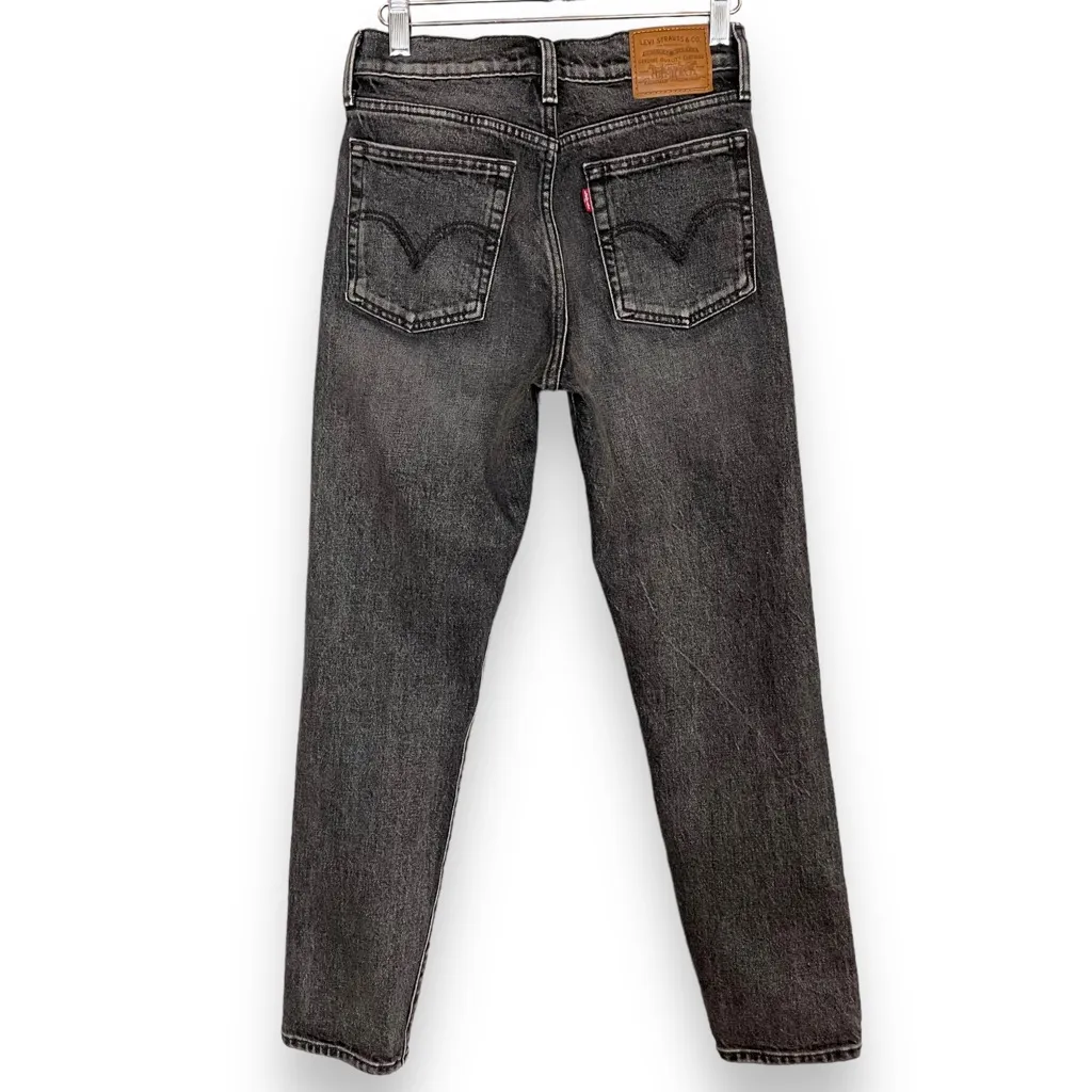 Levi's Wedgie Icon Jeans Better Weather‎ Women Size 25 Gray Button Fly Tapered - Image 3