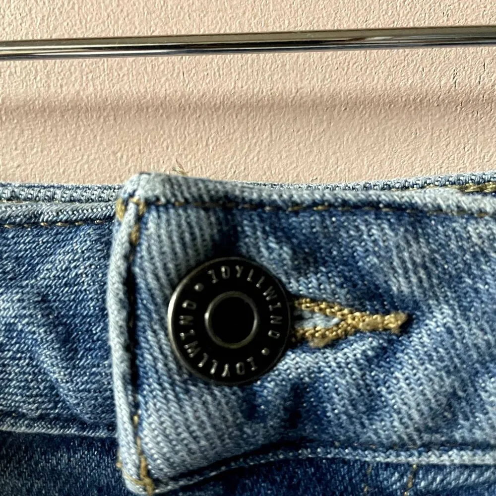 Idyllwind Light Medium Wash Blue Mid-Rise Cutoff Jean Shorts Size 2 GUC - Image 13