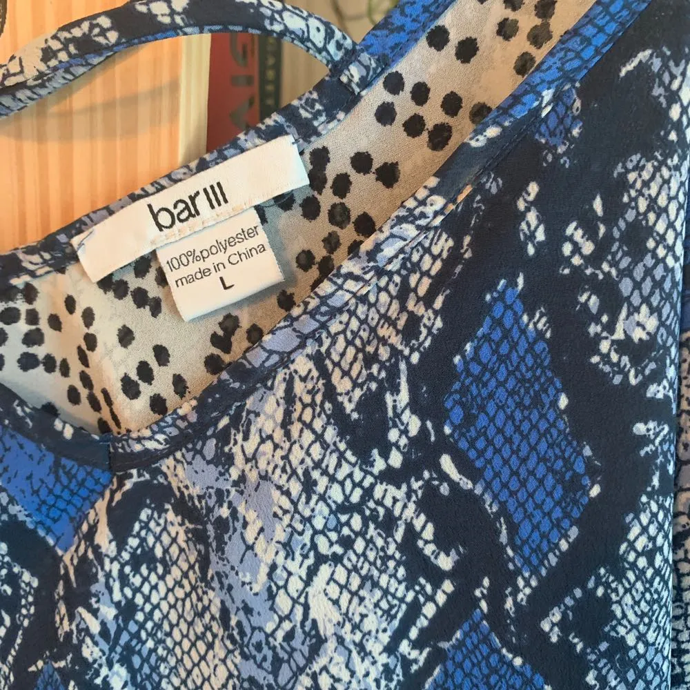 Bar III Blue Snake Skin Tank - Image 4