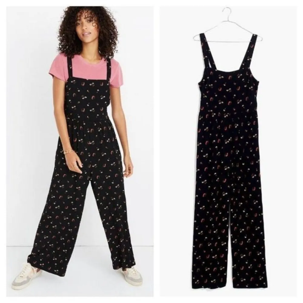 smocked cropped jumpsuit in flower toss - Image 4