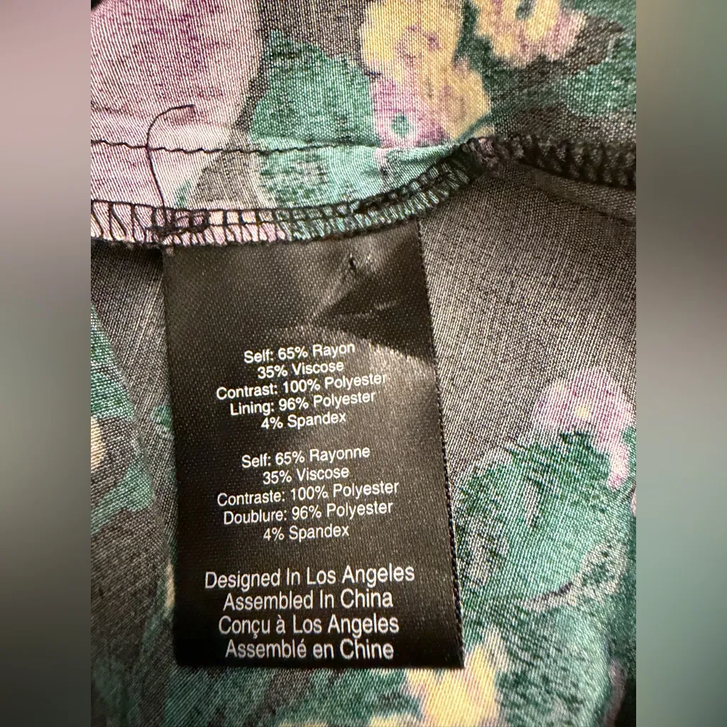 Free People For Love & Lemons Ross Black Floral Midi Dress NWOT Purple - Image 11