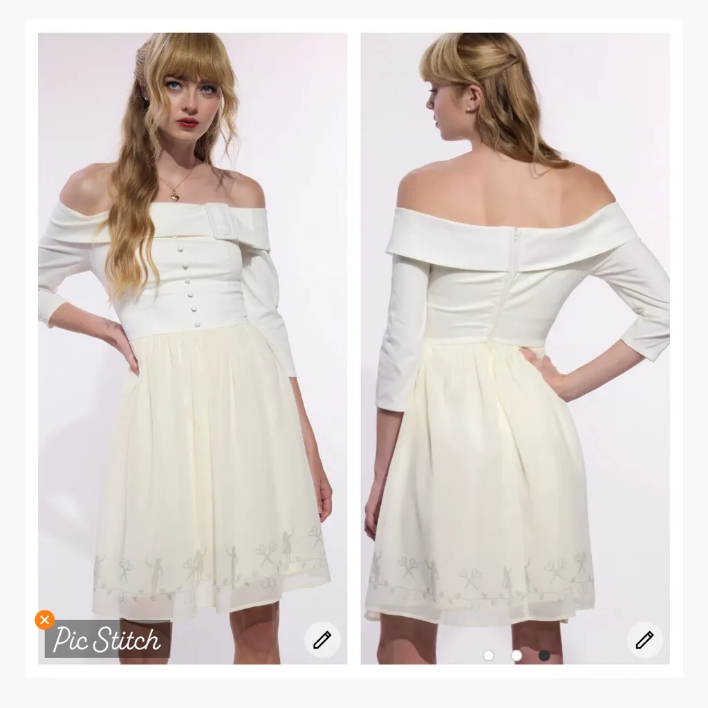 Her Universe Edward Scissorhands Kim Off The Shoulder Dress - Image 2